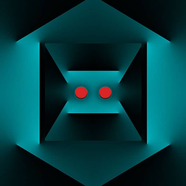 Square gradients offset and rotated with red circles at center