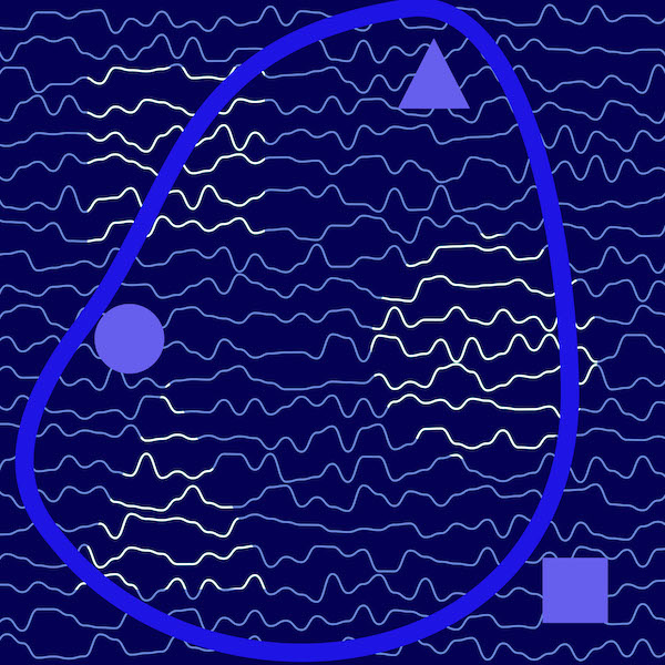 Horizontal zig zag lines with multiple shapes placed at particular intervals