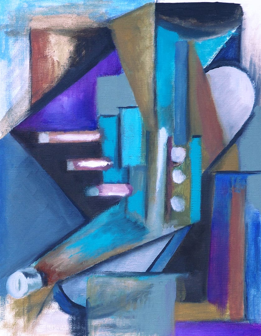 Abstract illustration of a trumpet